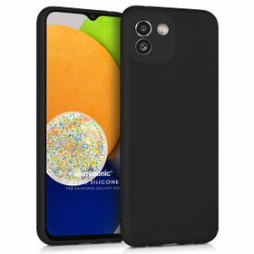 Microsonic Matte Silicone Samsung Galaxy A03 Siyah Kılıf