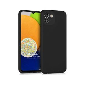 Microsonic Matte Silicone Samsung Galaxy A03 Siyah Kılıf