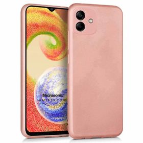 Microsonic Matte Silicone Samsung Galaxy A04 Gold Kılıf