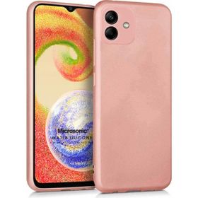 Microsonic Matte Silicone Samsung Galaxy A04 Rose Gold Cep Telefonu Kılıfı