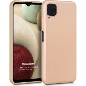 Microsonic Matte Silicone Samsung Galaxy A12 Kırmızı Kılıf
