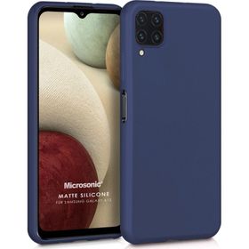Microsonic Matte Silicone Samsung Galaxy A12 Kırmızı Kılıf