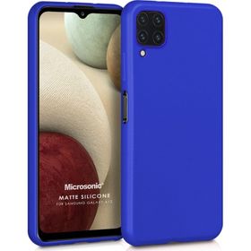Microsonic Matte Silicone Samsung Galaxy A12 Kırmızı Kılıf