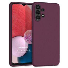 Microsonic Matte Silicone Samsung Galaxy A13 4G Mor Cep Telefonu Kılıfı