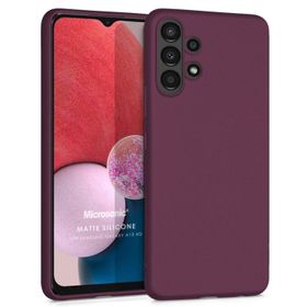 Microsonic Matte Silicone Samsung Galaxy A13 4G Mor Cep Telefonu Kılıfı