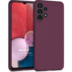 Microsonic Matte Silicone Samsung Galaxy A13 4G Mor Cep Telefonu Kılıfı