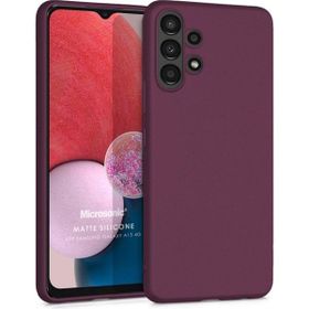 Microsonic Matte Silicone Samsung Galaxy A13 4G Mor Cep Telefonu Kılıfı