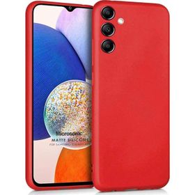 Microsonic Matte Silicone Samsung Galaxy A14 Kırmızı Kılıf