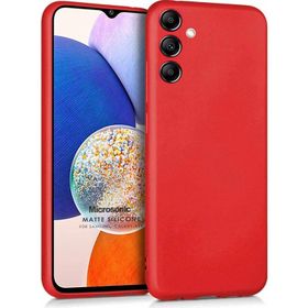 Microsonic Matte Silicone Samsung Galaxy A14 Kırmızı Kılıf