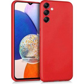 Microsonic Matte Silicone Samsung Galaxy A14 Kırmızı Kılıf
