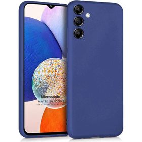 Microsonic Matte Silicone Samsung Galaxy A14 Lacivert Kılıf