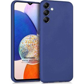 Microsonic Matte Silicone Samsung Galaxy A14 Lacivert Kılıf