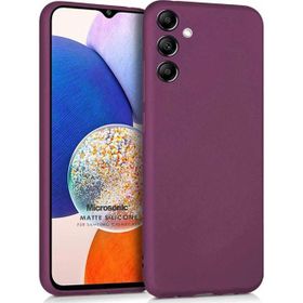Microsonic Matte Silicone Samsung Galaxy A14 Mor Cep Telefonu Kılıfı