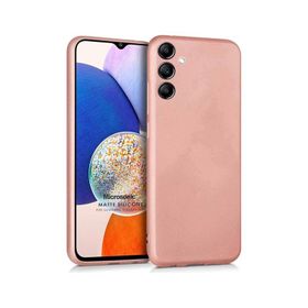 Microsonic Matte Silicone Samsung Galaxy A14 Rose Gold Cep Telefonu Kılıfı