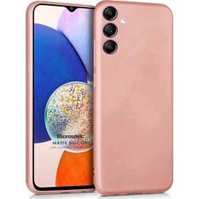 Microsonic Matte Silicone Samsung Galaxy A14 Rose Gold Cep Telefonu Kılıfı