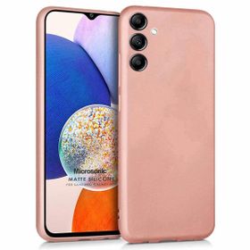 Microsonic Matte Silicone Samsung Galaxy A14 Rose Gold Cep Telefonu Kılıfı