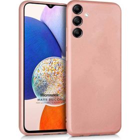 Microsonic Matte Silicone Samsung Galaxy A14 Rose Gold Cep Telefonu Kılıfı