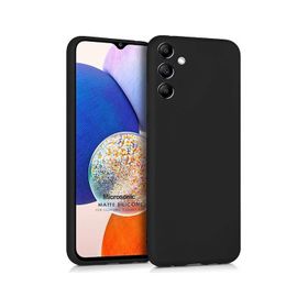 Microsonic Matte Silicone Samsung Galaxy A14 Siyah Kılıf