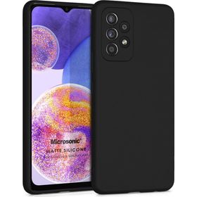 Microsonic Matte Silicone Samsung Galaxy A23 Siyah Kılıf