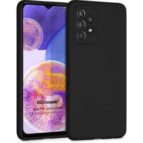 Microsonic Matte Silicone Samsung Galaxy A23 Siyah Kılıf