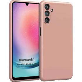 Microsonic Matte Silicone Samsung Galaxy A24 Lacivert Kılıf