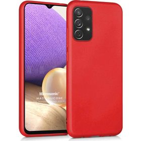 Microsonic Matte Silicone Samsung Galaxy A32 4G Mor Kılıf