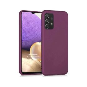 Microsonic Matte Silicone Samsung Galaxy A32 4G Mor Kılıf