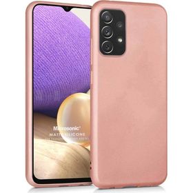 Microsonic Matte Silicone Samsung Galaxy A32 4G Mor Kılıf