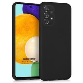 Microsonic Matte Silicone Samsung Galaxy A52 Siyah Kılıf