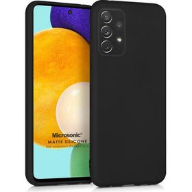 Microsonic Matte Silicone Samsung Galaxy A52 Siyah Kılıf