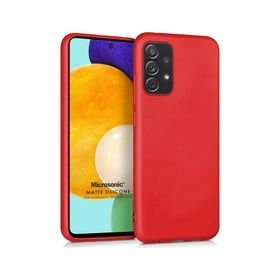 Microsonic Matte Silicone Samsung Galaxy A52 Siyah Kılıf