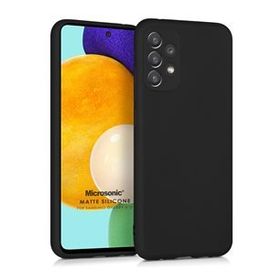 Microsonic Matte Silicone Samsung Galaxy A72 Siyah Kılıf