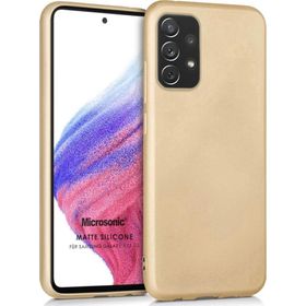 Microsonic Matte Silicone Samsung Galaxy A73 5G Gold Cep Telefonu Kılıfı