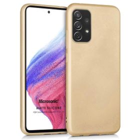 Microsonic Matte Silicone Samsung Galaxy A73 5G Gold Cep Telefonu Kılıfı
