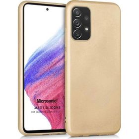 Microsonic Matte Silicone Samsung Galaxy A73 5G Gold Cep Telefonu Kılıfı