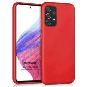 Microsonic Matte Silicone Samsung Galaxy A73 5G Kırmızı Kılıf