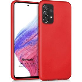 Microsonic Matte Silicone Samsung Galaxy A73 5G Kırmızı Kılıf