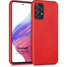 Microsonic Matte Silicone Samsung Galaxy A73 5G Kırmızı Kılıf