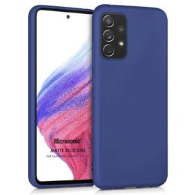 Microsonic Matte Silicone Samsung Galaxy A73 5G Lacivert Kılıf