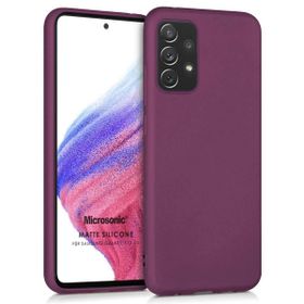 Microsonic Matte Silicone Samsung Galaxy A73 5G Mor Cep Telefonu Kılıfı