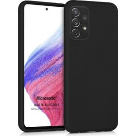 Microsonic Matte Silicone Samsung Galaxy A73 5G Mor Cep Telefonu Kılıfı