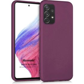 Microsonic Matte Silicone Samsung Galaxy A73 5G Mor Cep Telefonu Kılıfı