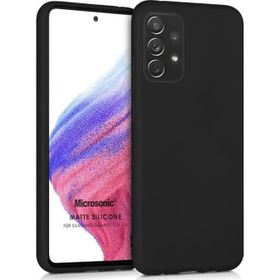 Microsonic Matte Silicone Samsung Galaxy A73 5G Siyah Kılıf