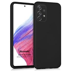 Microsonic Matte Silicone Samsung Galaxy A73 5G Siyah Kılıf