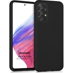 Microsonic Matte Silicone Samsung Galaxy A73 5G Siyah Kılıf