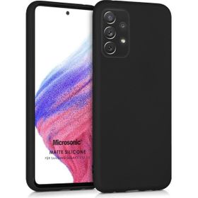 Microsonic Matte Silicone Samsung Galaxy A73 5G Siyah Kılıf