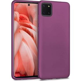 Microsonic Matte Silicone Samsung Galaxy A81 Note 10 Lite Mor Cep Telefonu Kılıfı