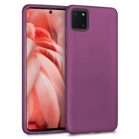 Microsonic Matte Silicone Samsung Galaxy A81 Note 10 Lite Mor Cep Telefonu Kılıfı