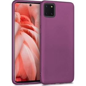 Microsonic Matte Silicone Samsung Galaxy A81 Note 10 Lite Mor Cep Telefonu Kılıfı