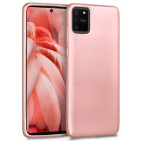 Microsonic Matte Silicone Samsung Galaxy A91 S10 Lite Rose Gold Kılıf